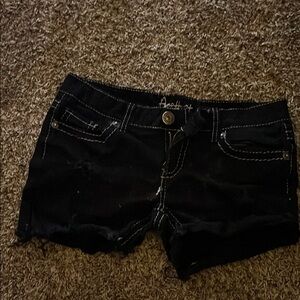 Amethyst Black Denim Shorts